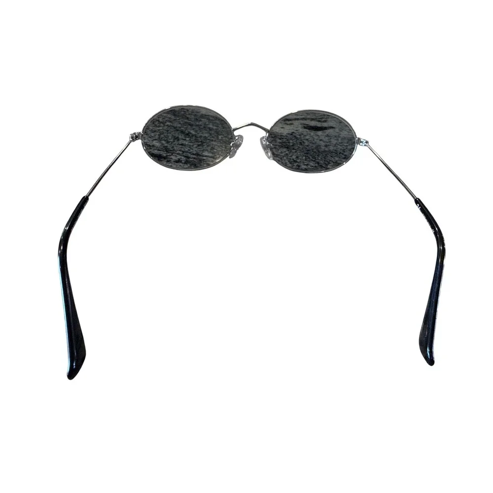 Ray-Ban RB3134 Sidestreet Silver Oval Sunglasses Blue Tint Made in Italy 52-19